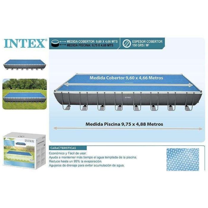 Cubrepiscinas Intex 28018 Rectangular Solar 975 x 488 cm 11