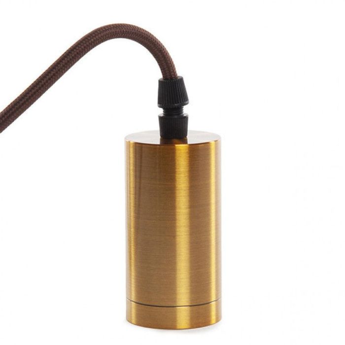 Pendel E27 Cable de Tela 1000mm x 0,75mm con Rosetón y Portalámparas Metálico para Techo. Incluye Fijación. Estilo Retro Vintage. SC-MPL020 2
