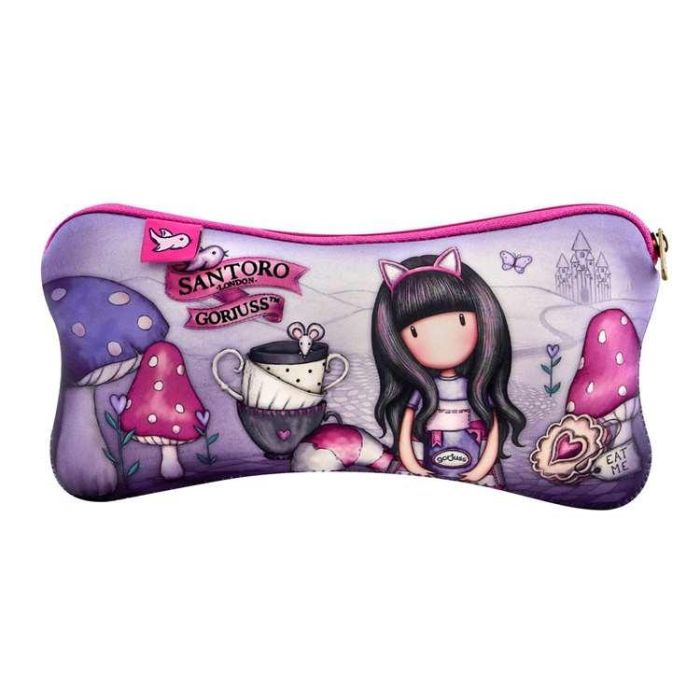 Estuche Escolar Gorjuss Cheshire cat Morado (22 x 11.3 x 1 cm) Estuche Escolar Gorjuss Cheshire cat Morado (22 x 11.3 x 1 cm)