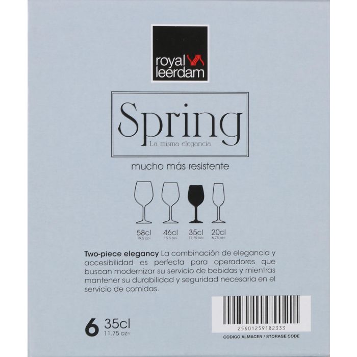 Royal Leerdam Copa Vino "Spring" 35 cl ø8x19cm (6 Unidades) 2