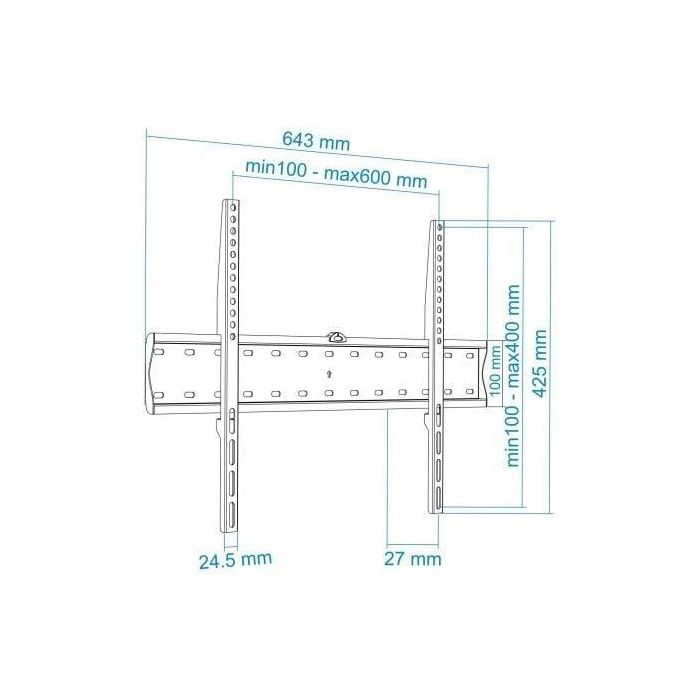 TooQ LP4170F-B Soporte de Pared Fijo para TV 37-70" hasta 40kg, VESA 200x200-600x400, Nivel Burbuja, Pantallas Curvas, Negro 4 TooQ LP4170F-B Soporte de Pared Fijo para TV 37-70" hasta 40kg, VESA 200x200-600x400, Nivel Burbuja, Pantallas Curvas, Negro 4
