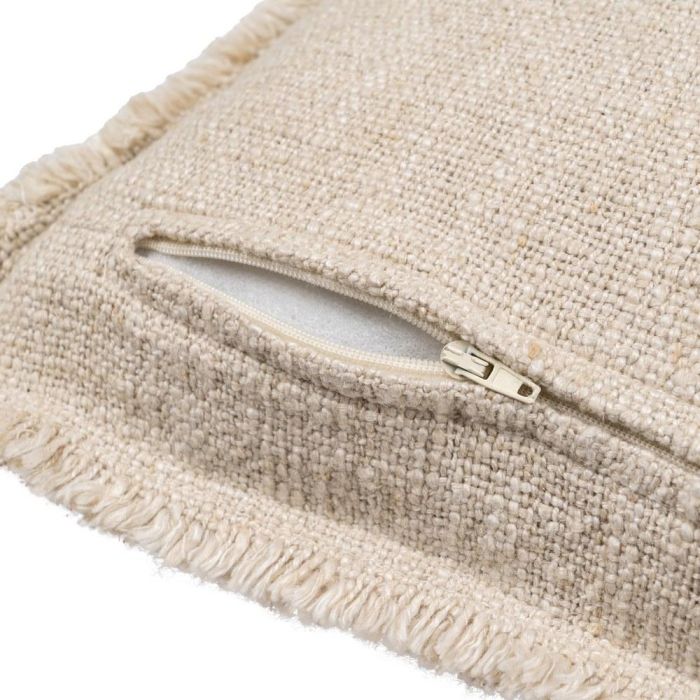 Cojín Flores Beige Oscuro 45 X 45 cm