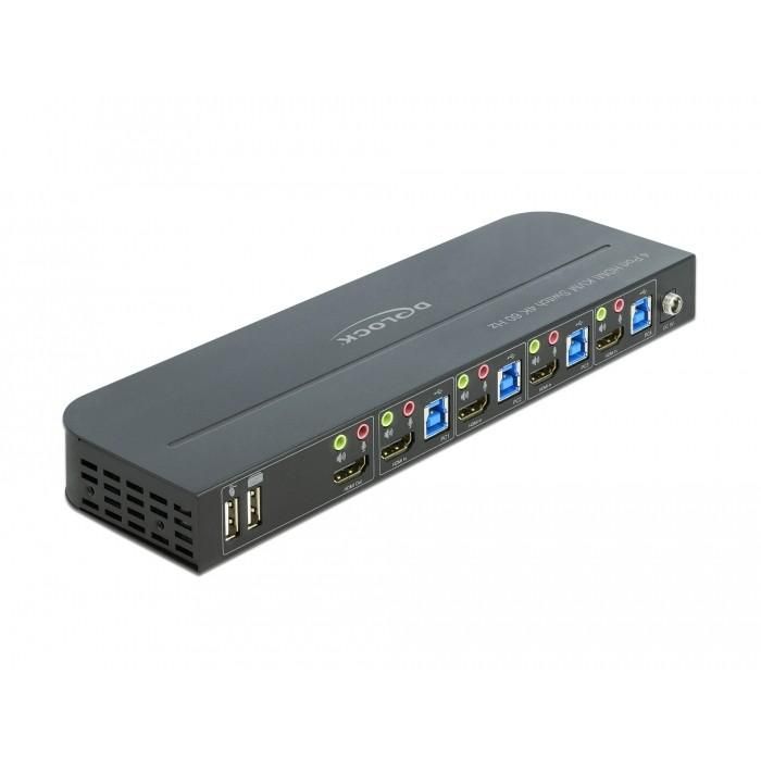DELOCK HDMI KVM Switch 4K 60Hz mit USB 3.0 und Audio 1
