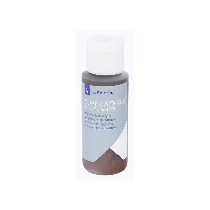 Pintura Acrilica La Pajarita 60 Ml (Bote) Chocolate Oscuro A-28 (Set de 6)