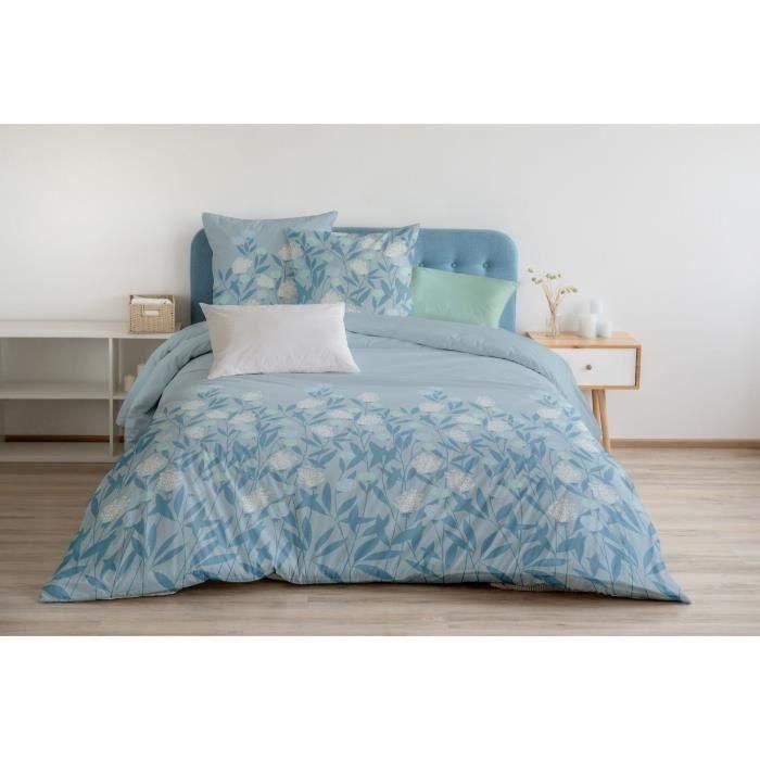 HOME LINGE PASSION Juego de Edredón Floral Storm - 3 Piezas - 240 x 260 - 100% Algodón 57 Hilos - Azul 2