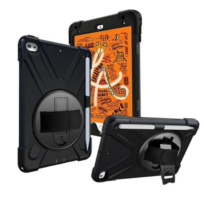 eSTUFF Funda Austin Defender para iPad Mini 5/4 Negra Antigolpes con Soporte y Correa 1