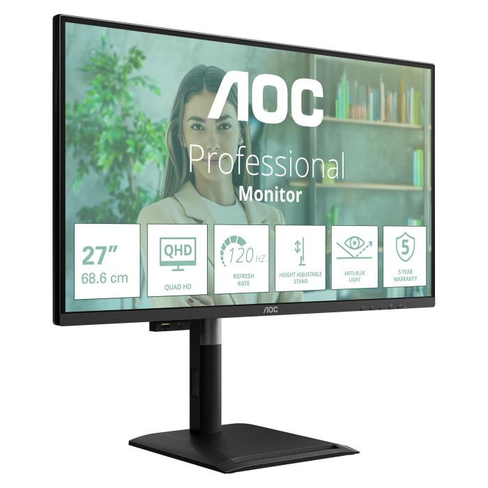 AOC Q27P4U 27" 2560x1440 WQHD 120Hz 4ms IPS HDR 2xHDMI DP USB 12