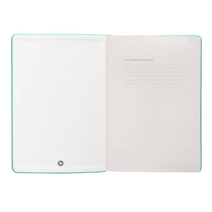 Cuaderno Con Gomilla Antartik Notes Tapa Dura A5 Hojas Lisas Rosa Y Turquesa 100 Hojas 80 gr Fsc 6