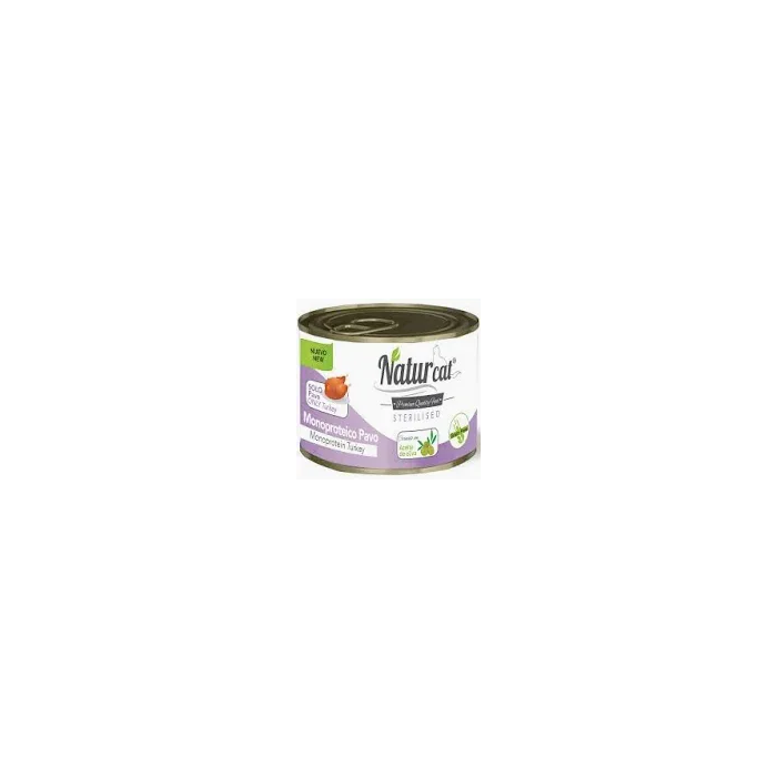 Naturcat Monoproteico Pavo Esterilizado Lata 6x200 gr