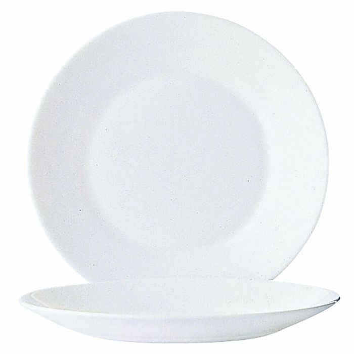 Set de Platos Arcoroc Restaurant Blanco Vidrio (Ø 23,5 cm) (6 uds) 1