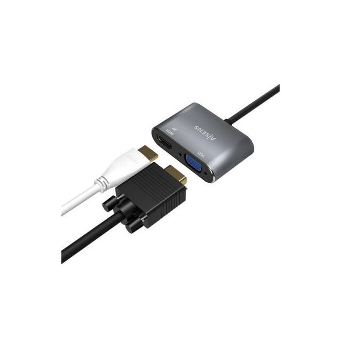 AISENS - CONVERSOR USB-C A VGA/HDMI 4K, USB-C/M-VGA/H-HDMI/H, GRIS, 15CM 3 AISENS - CONVERSOR USB-C A VGA/HDMI 4K, USB-C/M-VGA/H-HDMI/H, GRIS, 15CM 3