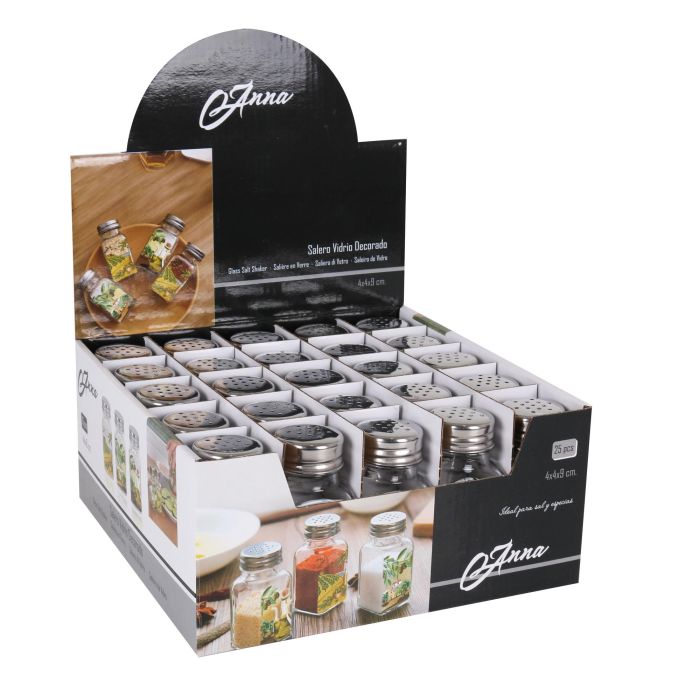 Anna Salero de Vidrio Decorado, 3 Surtidos, 4x4x10 cm (25 Unidades) 5