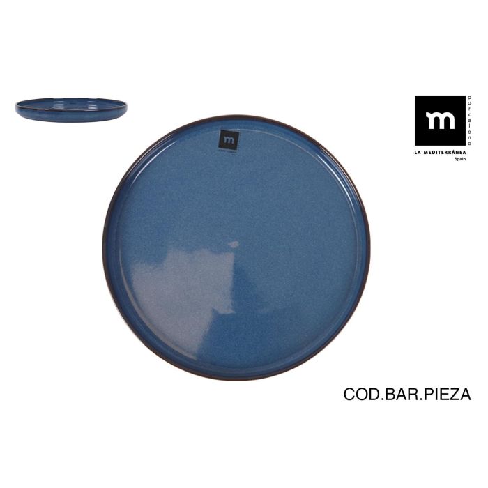La Mediterranea Bandeja Redonda 24 cm x 2.5 cm "Chester Blue" (8 Unidades) La Mediterranea Bandeja Redonda 24 cm x 2.5 cm "Chester Blue" (8 Unidades)