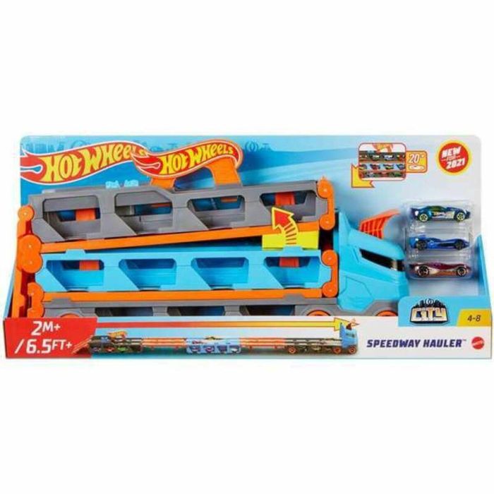 Camion de transporte hot wheels convertible en pista de coches. Camion de transporte hot wheels convertible en pista de coches.