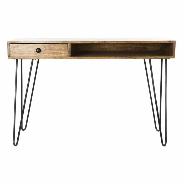 Escritorio DKD Home Decor 115 x 55 x 76 cm Natural Negro Metal 1