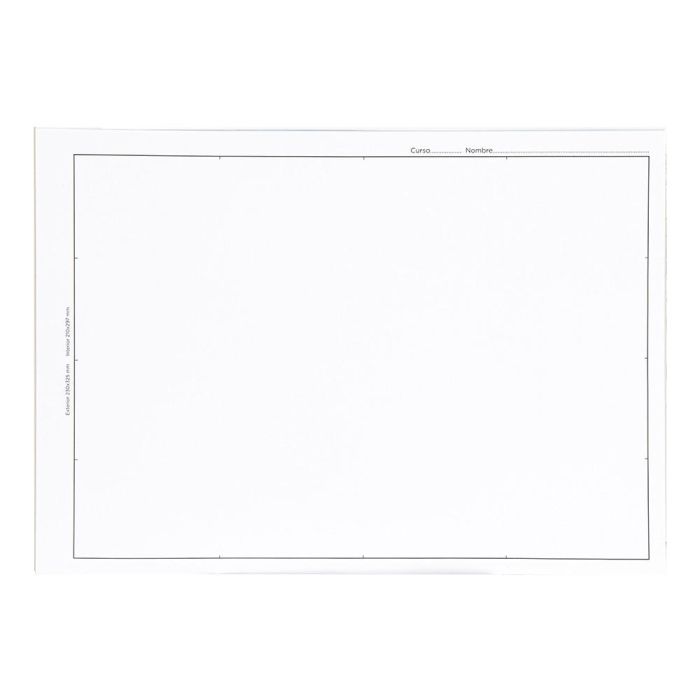 Bloc Dibujo Liderpapel Lineal Encolado 230x325 mm 20 Hojas 180 gr-M2 Con Recuadro 3