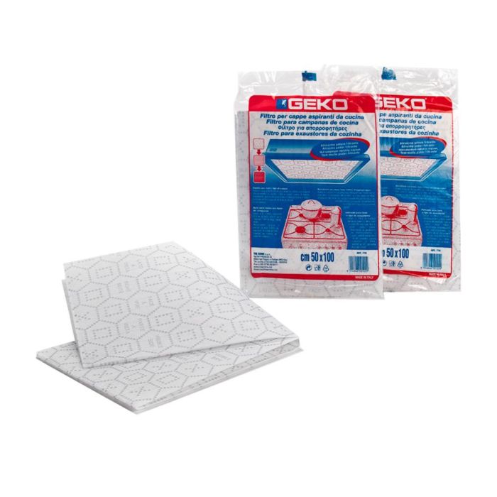 Geko Filtro universal para campana extractora 50 x 100 cm - Blanco, Tela, Recortable, Alto poder filtrante 0 Geko Filtro universal para campana extractora 50 x 100 cm - Blanco, Tela, Recortable, Alto poder filtrante 0