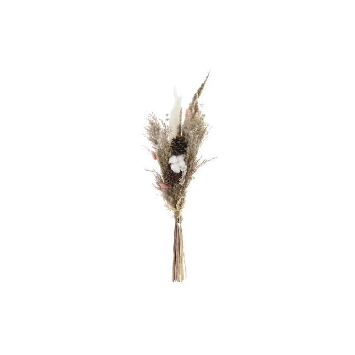 DKD Home Decor Ramo de Flor Seca Marrón y Rosa Palo de 56 cm Alto - Pack 6 Unidades