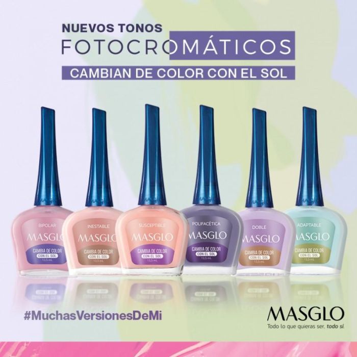 Esmalte De Uñas Fotocromatico Doble 13,5 mL Masglo