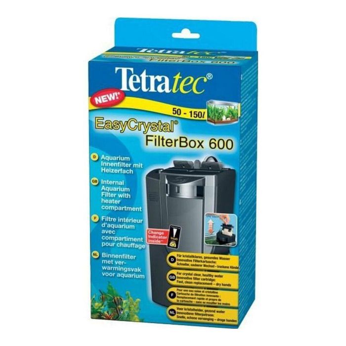 Tetra Easycrystal 600 Filtro Interno para Acuarios de 50 a 150 L, Caudal 600 L/h, Agua Limpia y Saludable