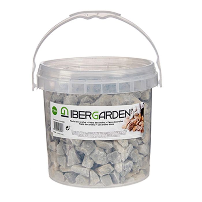 Piedras Decorativas Ibergarden 3KG-GRIS CLARO Gris claro 3 Kg (4 Unidades) 3