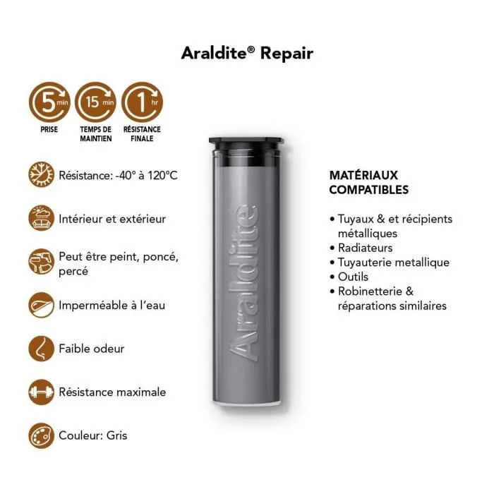 Araldite Pasta Reparadora Epoxi Araldite ARA1685558351934 50 g Ideal para reparaciones y rellenos 2 Araldite Pasta Reparadora Epoxi Araldite ARA1685558351934 50 g Ideal para reparaciones y rellenos 2