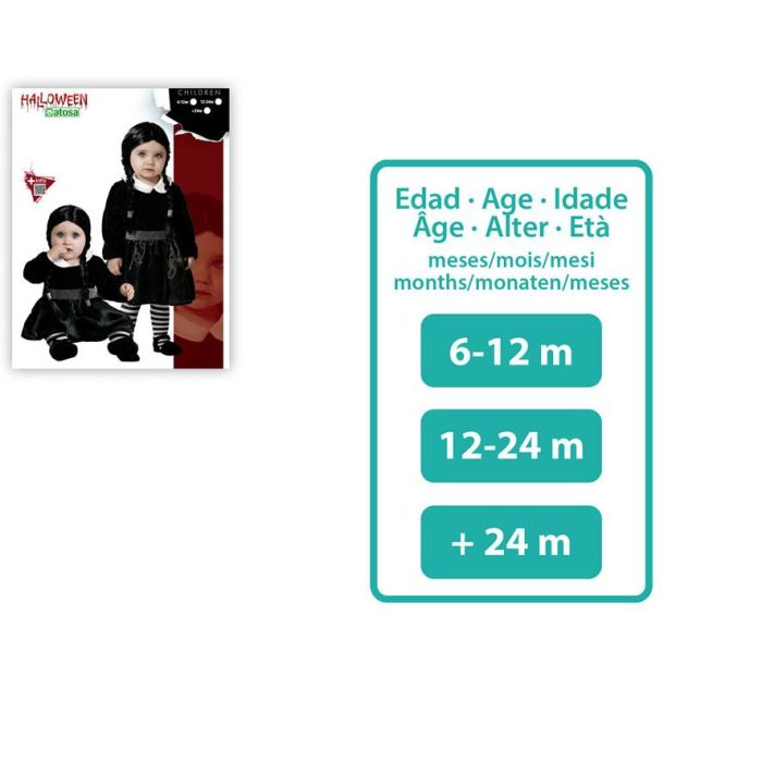 Disfraz Fantasma Negro Vestido Bebé Niña 24 Meses 1 Disfraz Fantasma Negro Vestido Bebé Niña 24 Meses 1