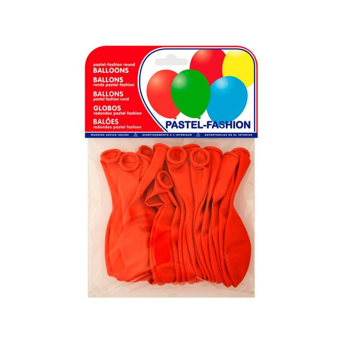 Globo 100% Latex Biodegradable Pastel Rojo Bolsa De 20 Unidades 1