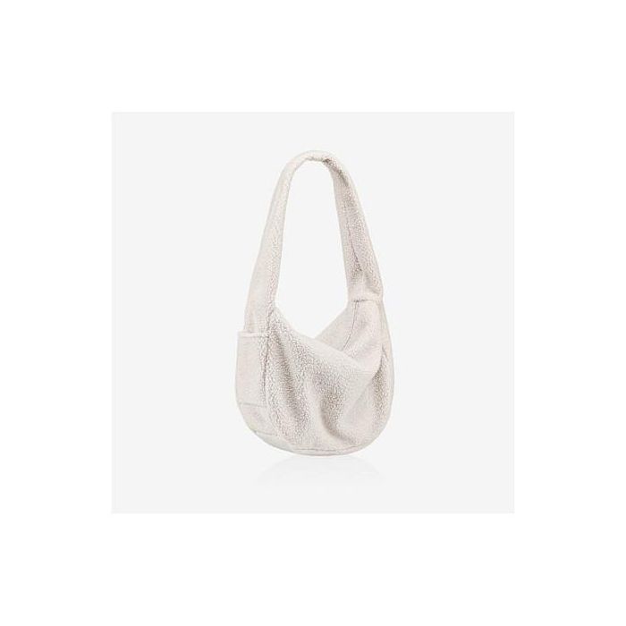 Reisenthel Moonbag Bolso Grande Blanco Teddy Sand, 24 L, Poliéster, 48 x 14 x 33 cm