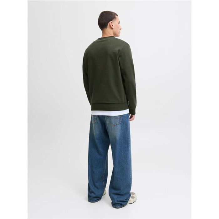 Sudadera sin Capucha Hombre Jack & Jones Jjbrandy Crew Neck Duffel Verde oscuro XS 3