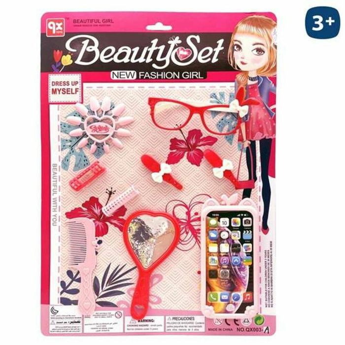 Conjunto de belleza con móvil en blister