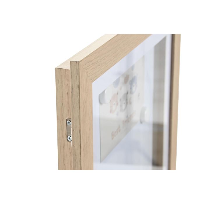 DKD Home Decor Cuadro Natural Blanco Bebe 2025 Cristal y MDF con Dibujos 34 x 44 x 3 cm 4