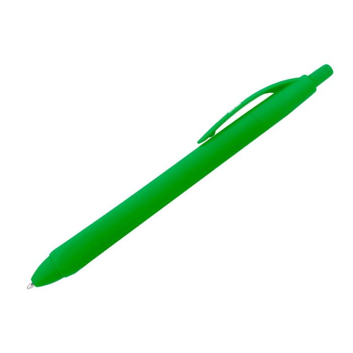 Boligrafo Liderpapel Gummy Touch Retractil 1,0 mm Tinta Verde 12 unidades 2