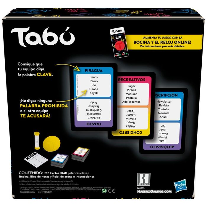 Hasbro Gaming F5254 Taboo Refresh: Juego de Mesa de Palabras Prohibidas en Español - Adivina Sin Decir las Prohibidas - Edad +14 Años 3 Hasbro Gaming F5254 Taboo Refresh: Juego de Mesa de Palabras Prohibidas en Español - Adivina Sin Decir las Prohibidas - Edad +14 Años 3