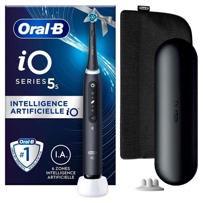 Braun Oral-B IO5 Cepillo de Dientes Eléctrico Vibratorio Adulto Negro, 5 Modos, Bluetooth, Temporizador y Estuche Viaje 0 Braun Oral-B IO5 Cepillo de Dientes Eléctrico Vibratorio Adulto Negro, 5 Modos, Bluetooth, Temporizador y Estuche Viaje 0