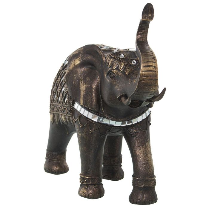 Figura Decorativa Alexandra House Living Dorado Plástico Elefante 13 x 28 x 23 cm 2