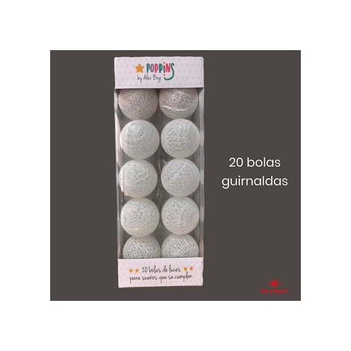 Roymart Set 20 guirnaldas Poppins Blancas
