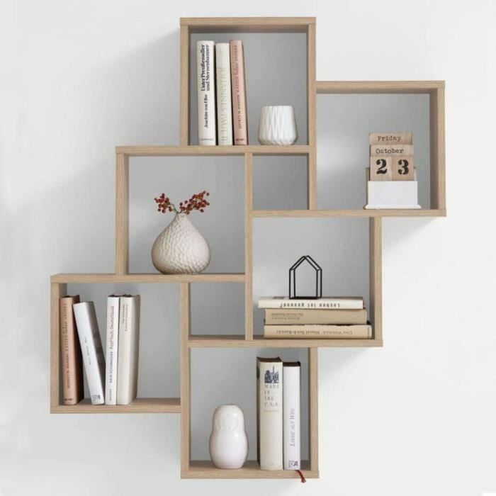 FMD FMD4029494116161 Estante de Pared LAURIO 2 con Acabado Roble 81,2x94,3x15,7 cm - Hecho en Alemania 3 FMD FMD4029494116161 Estante de Pared LAURIO 2 con Acabado Roble 81,2x94,3x15,7 cm - Hecho en Alemania 3