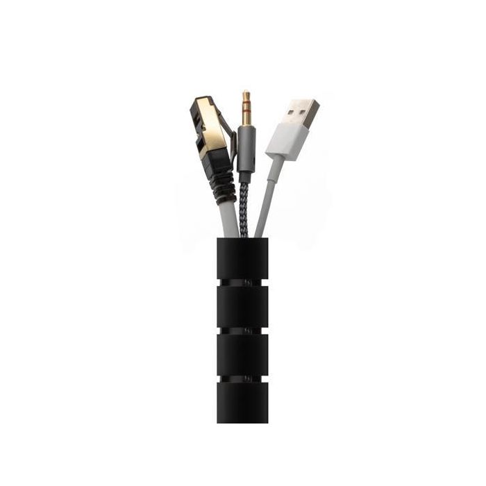Aisens Organizador De Cable En Espiral 25 mm Negro 3,0 M