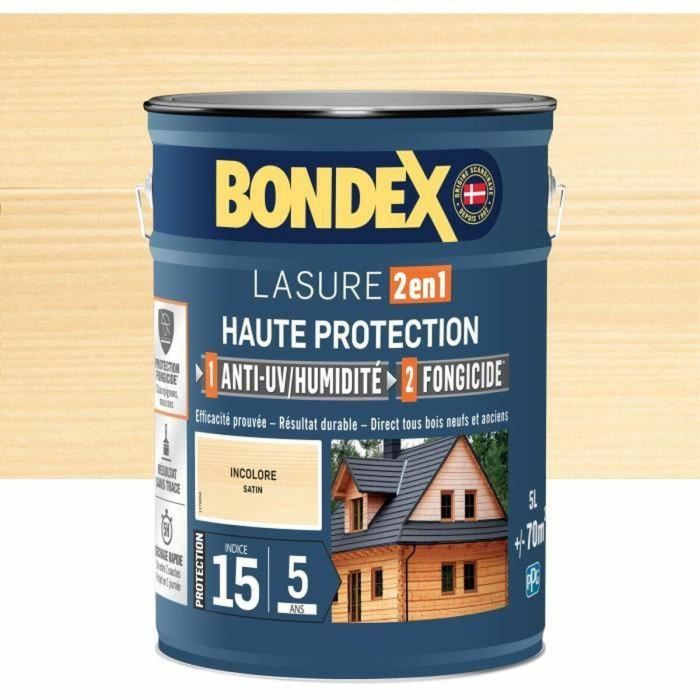 Bondex BON3261544391000 Tinte 2 en 1 Alta protección Satinado incoloro 5 L 0 Bondex BON3261544391000 Tinte 2 en 1 Alta protección Satinado incoloro 5 L 0
