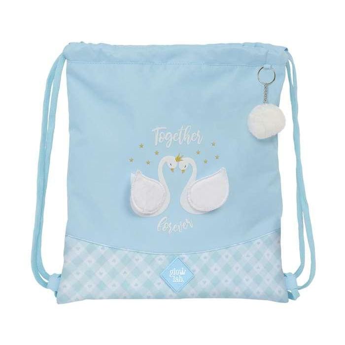 Bolsa Mochila con Cuerdas Glow Lab Cisnes Azul 35 x 40 x 1 cm Bolsa Mochila con Cuerdas Glow Lab Cisnes Azul 35 x 40 x 1 cm
