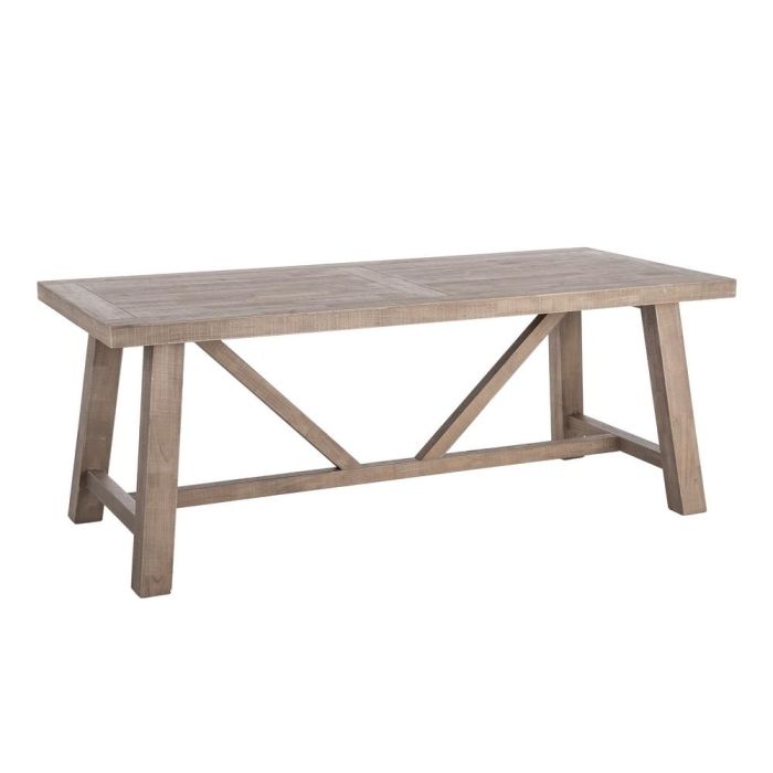 Mesa Comedor Natural Madera de Pino 200 X 90 X 77,50 cm