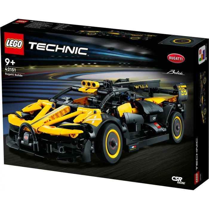LEGO 42151 Bugatti Bolide Technic Coche de Carreras Amarillo/Negro con Motor W16, Dirección y Puertas de Tijera 10