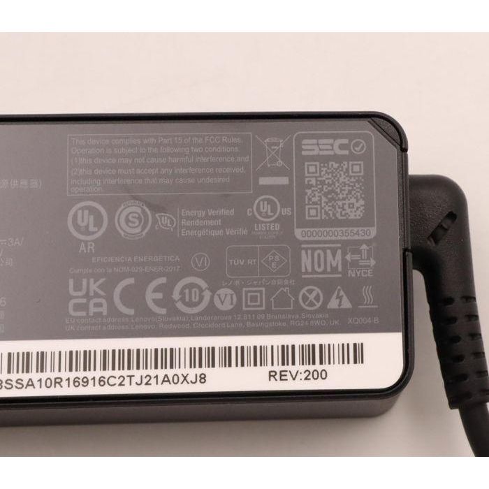 Lenovo Adaptador de Corriente Original USB-C 45W PD 3.0 para Laptops ThinkPad y Modelos Lenovo 4