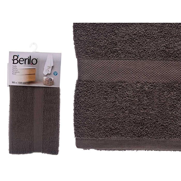 Toalla Lisa Gris 90x150 cm - Berilo - 80% Algodón, 20% Poliéster - 400 g (12 Unidades) Toalla Lisa Gris 90x150 cm - Berilo - 80% Algodón, 20% Poliéster - 400 g (12 Unidades)