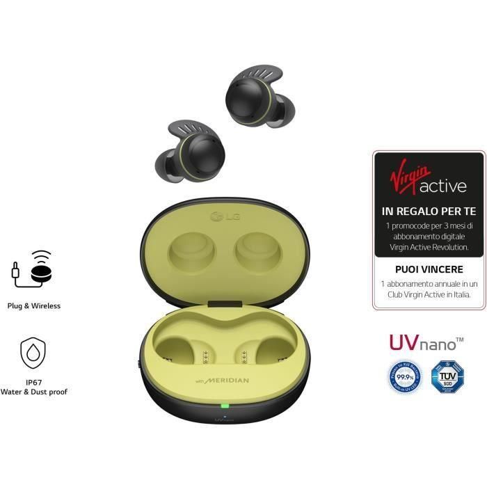 Auriculares deportivos LG TONE Free Fit TF8Q - Bluetooth - True Wireless - Resistente al agua (IP67) - Negro 3