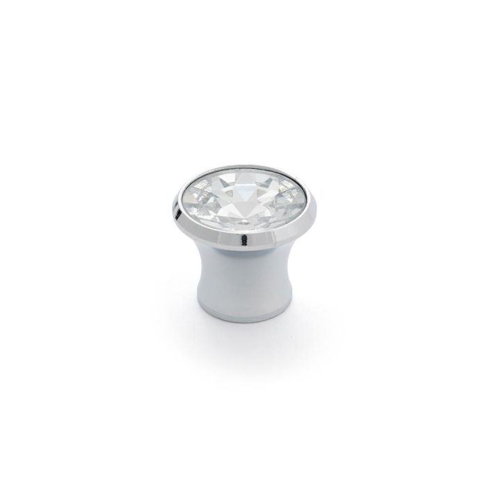 Rei Pomos redondos para mueble, 4 unid., aluminio-cristal acabado cromo brillo, Ø27mm, mod. 943 Rei Pomos redondos para mueble, 4 unid., aluminio-cristal acabado cromo brillo, Ø27mm, mod. 943