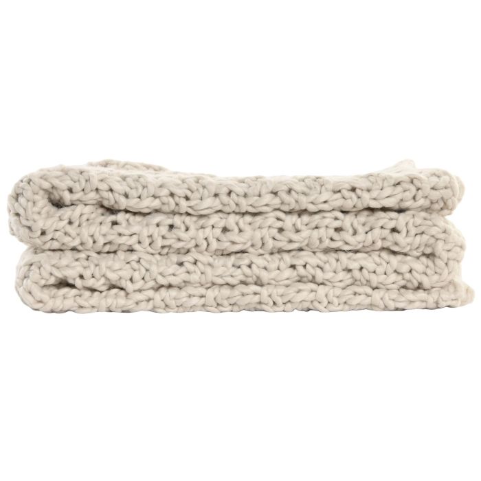 Manta Sofa Urban DKD Home Decor Beige 170 x 130 cm (2 Unidades) 2