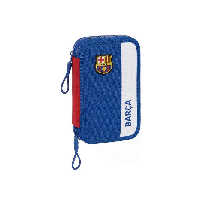 Plumier Doble F.C. Barcelona Azul Granate 12.5 x 19.5 x 4 cm (28 piezas)