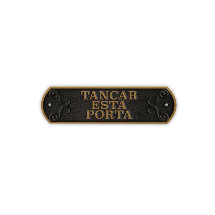 Placa Magnet & Steel Tancar Esta Porta 24 x 7,2 cm 0 Placa Magnet & Steel Tancar Esta Porta 24 x 7,2 cm 0